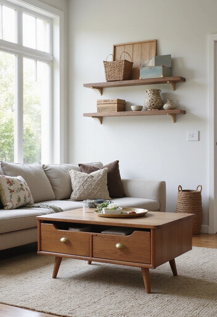 25 Cozy Living Room Ideas That'll Make You Never Want to Leave Home! - 24. Use Functional Decor